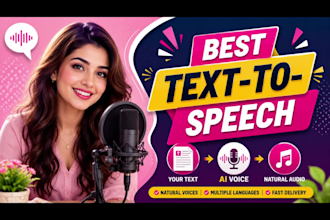 convert your text to speech of quality in 12 hrs