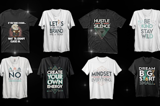 create minimalist typography t shirt design