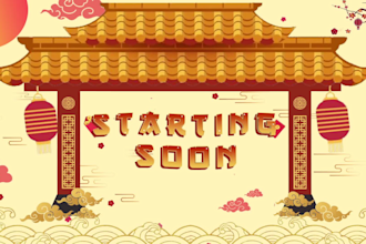 design animated stream overlay, twitch logo, kick package panels