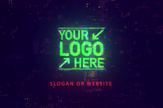 create amazing glitch crypto video intro for social media