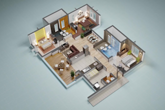 make a 3d floor plan