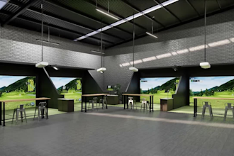 create realistic 3d indoor golf simulator room renderings