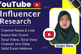 do best youtube influencer research for your niche