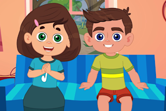 create a professional 2d animation for kids