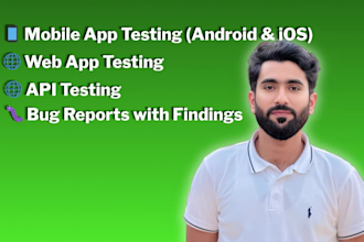 do website testing and app testing, QA, usability testing, UI UX review