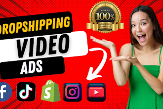 edit shopify dropshipping tiktok facebook products video ads