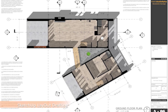 do sketchup modeling and sketchup layout drafting