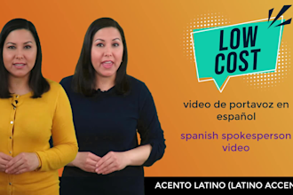 film a low cost  spokesperson video in spanish