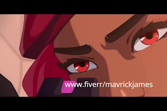 create 2d animated music video 2d cartoon short film 2d anime fighting animation