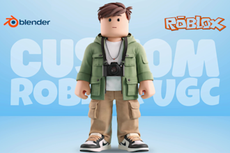 create custom 3d roblox ugc character with rigging for your roblox