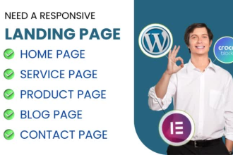 design landing page squeeze page with wordpress elementor