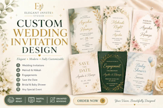 design luxury islamic wedding invitation cards