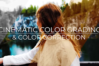do cinematic color grading and color correction for your video