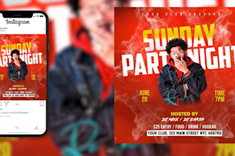 do club, party, cover artwork, concert, motion  event flyer