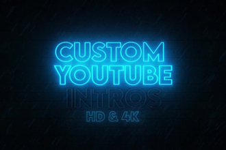 create unique youtube intro,outro in 24hours