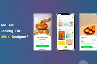 design UI UX for mobile app and web using figma