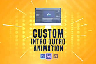 create custom logo animation, intro and outro for youtube