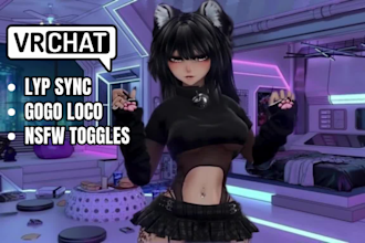 customize vrchat avatar, vr character, nsfw furry avatar, vrc avatar toggles