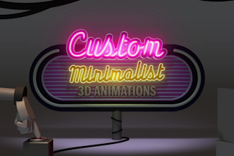 do custom minimalist 3d animations