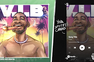 animated canvas video for spotify or animation cover album