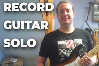 record electric lead guitar solo and rhythm parts for your song