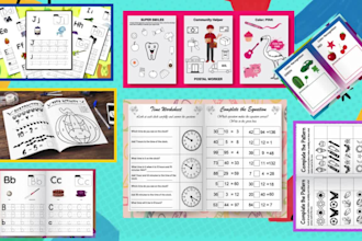 customise activity worksheets for preschool and kindergarten