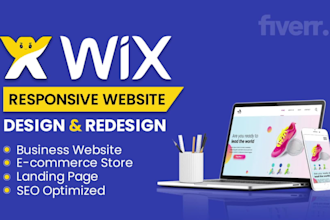 design or redesign wix website and wix ecommerce website