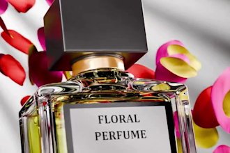 create realistic perfume bottle render, cgi perfume animation, product animation