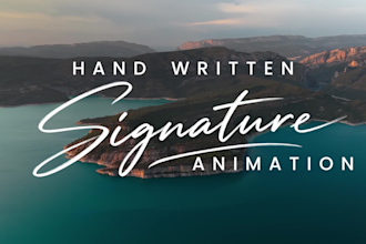 create a realistic handwritten signature animation