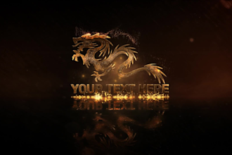 make luxury gold and hot logo animation intro video within 24 hours
