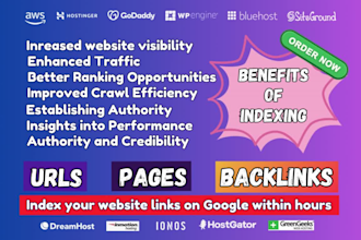 help indexing your website and links indexing on google fast