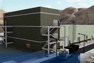 design animated 3d factory video, 3d factory operation, industrial process
