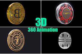 convert 2d to 3d and create 360 spinning loop animation