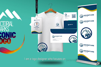 design a professional minimalist logo with a visual mockup for your company