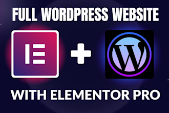 design responsive wordpress website with elementor pro