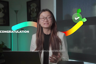 edit talking head and spokesperson videos with modern motions and text animation