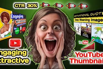 make catchy attractive engaging clickable youtube thumbnails