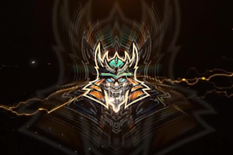 create glitch gaming animation videos with logo
