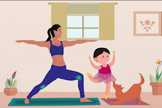 draw people yoga, dance, workout, fitness, weight loss exercises illustration