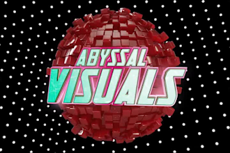 create house music dj visuals with 3d logo animations