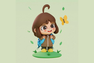 create 3d chibi character modeling for you