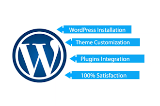 do wordpress install and customize, logo and content add