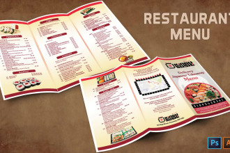 design restaurant menu, food menu and digital menu