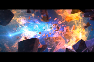 create moon explode logo reveal animation
