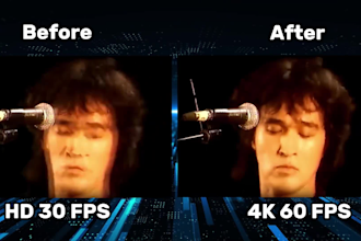 upscale video up to 8k, do slowmo, denoising with topaz ai