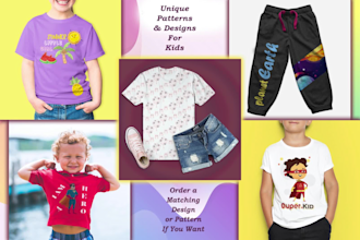 create seamless patterns and designs for babies and kids