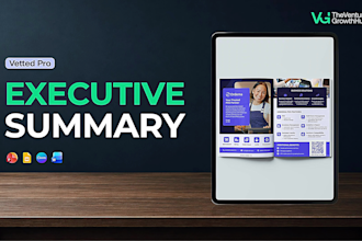 create your executive summary or investment teaser