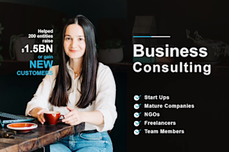 do business consulting for your startup, company, ngo, freelance activity