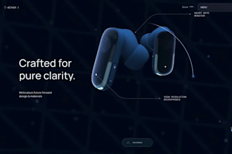 animated 3d webflow interactive website 3d spline animation gsap shopify website