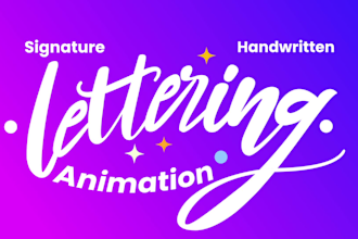 animate signature, handwritten or lettering logo animation